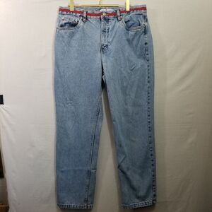 Vintage Tommy Hilfiger Red Waist Band Blue Jeans Women’s Size 14